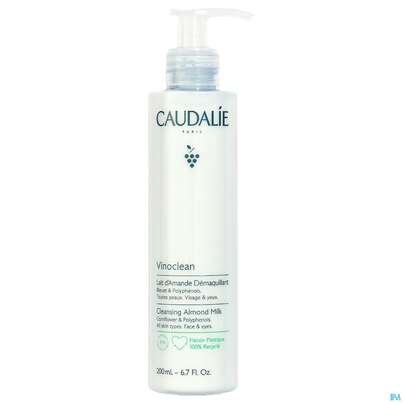 Sie sehen eine Packung Caudalie Vinoclean Reinigungsmilch Mandel 200ml, Produktbild: 03 Caudalie Vinoclean Reinigungsmilch Mandel 200ml, A-Nr.: 5413681 - 03