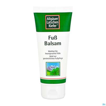 Sie sehen eine Packung Allgäuer Latschenkiefer Fuß Balsam 100ml, Produktbild: 02 Allgäuer Latschenkiefer Fuß Balsam 100ml, A-Nr.: 0864539 - 02