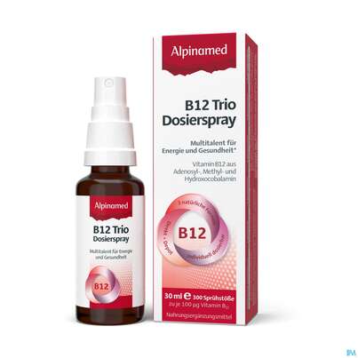 Sie sehen eine Packung Vitamin B12 Trio Dosierspray Alpinamed 30ml, Produktbild: 07 Vitamin B12 Trio Dosierspray Alpinamed 30ml, A-Nr.: 5448863 - 07
