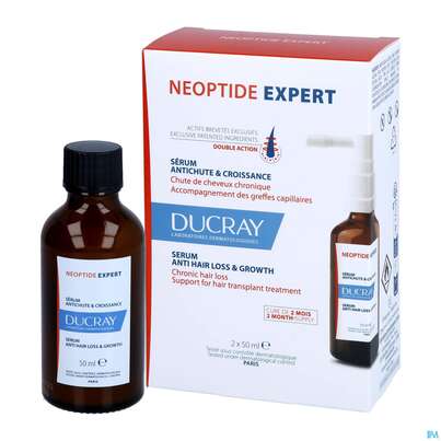 Sie sehen eine Packung Ducray Neoptide/expert Intensivpflege Bei Haarausfall 2x50m 100ml, Produktbild: 05 Ducray Neoptide/expert Intensivpflege Bei Haarausfall 2x50m 100ml, A-Nr.: 5688892 - 05
