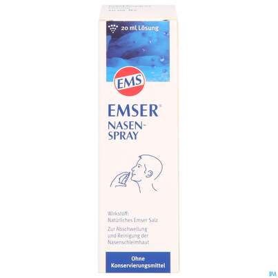 Sie sehen eine Packung Nasenspray Emser 20ml, Produktbild: 01 Nasenspray Emser 20ml, A-Nr.: 3961208 - 01