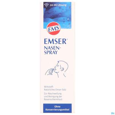 Sie sehen eine Packung Nasenspray Emser 20ml, Produktbild: 02 Nasenspray Emser 20ml, A-Nr.: 3961208 - 02