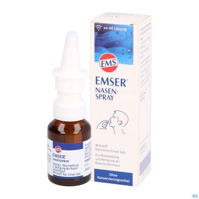 Sie sehen eine Packung Nasenspray Emser 20ml, Produktbild: 05 Nasenspray Emser 20ml, A-Nr.: 3961208 - 05