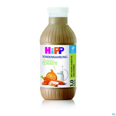Hipp/sondennahrung Ab 1 Jahr Huhn +karotte/kuerbis 1,0 Kcal/ml 0,5l 2626- 12st, A-Nr.: 4353244 - 01