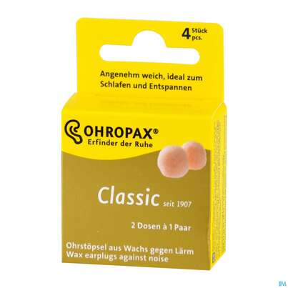 Ohrenschutz Ohropax Classic Ohrstoepsel Wachs 2 Faltschachtelngerx2 4st, A-Nr.: 3282683 - 04