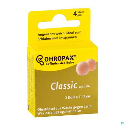 Ohrenschutz Ohropax Classic Ohrstoepsel Wachs 2 Faltschachtelngerx2 4st, A-Nr.: 3282683 - 03