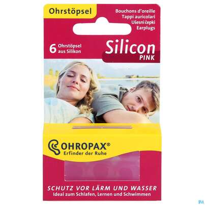 Ohrenschutz Ohropax Silicon G.laerm/wasser/wind Pink 6st, A-Nr.: 3036725 - 01