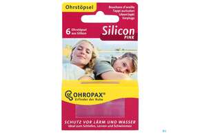 Ohrenschutz Ohropax Silicon G.laerm/wasser/wind Pink 6st, A-Nr.: 3036725 - 01