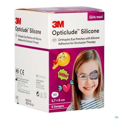 Augenpflaster Opticlude Silicone/girl Maxi 5,7x 8cm 2739pg 50st, A-Nr.: 4531154 - 02