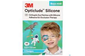 Augenpflaster Opticlude Silicone Boy Midi 5,3x 7cm 2738pb 50st, A-Nr.: 4531119 - 01