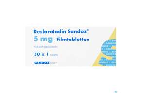 Desloratadin-sandoz Filmtabl 5mg 30st, A-Nr.: 3909917 - 01