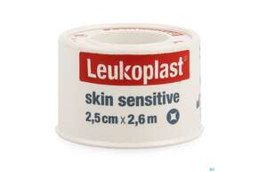 Wundverband Leukoplast Skin Sensitive Fixierverband Silikon Spule 2,5cmx 2,6m 76173 1st, A-Nr.: 5109865 - 01