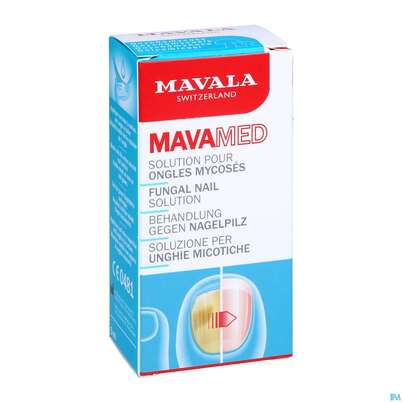 Sie sehen eine Packung Nagel Pilz Anti Mavala Mavamed 970.0 5ml, Produktbild: 02 Nagel Pilz Anti Mavala Mavamed 970.0 5ml, A-Nr.: 4886130 - 02