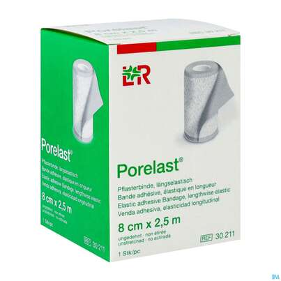 Pflasterbinden Porelast Laengselast.ungedehnt 2,5mx 8cm 1st, A-Nr.: 5026412 - 02