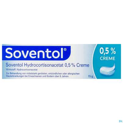 Soventol Hydrocortisonacetat Creme 0,5% 15g, A-Nr.: 5518718 - 01