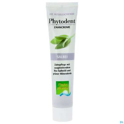 Zahnpaste Phytodent Phytopharma Creme Gruene Mineralerde Salbeioel 75ml, A-Nr.: 4606403 - 01