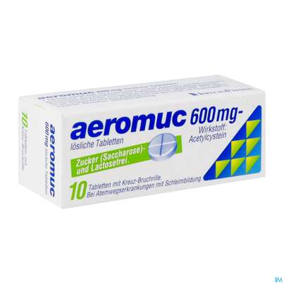 Aeromuc Tabl Loeslich 600mg 10st, A-Nr.: 1284962 - 02