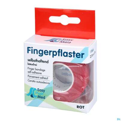 Easyplast Med Fingerpflaster 2,5cmx 5m Rot 1st, A-Nr.: 5723708 - 02