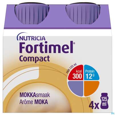 Fortimel/compact/2.4 125ml Vitalflasche Cappuccino 4st, A-Nr.: 4294062 - 01