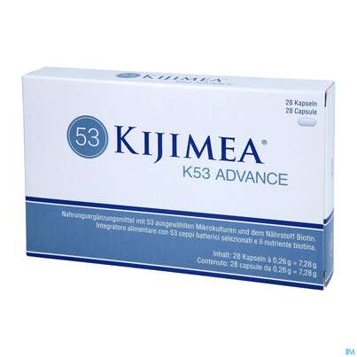 Sie sehen eine Packung Kijimea Kapseln K53/advance 28st, Produktbild: 04 Kijimea Kapseln K53/advance 28st, A-Nr.: 5718096 - 04