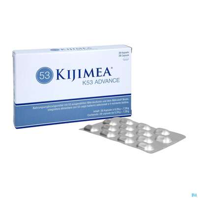 Sie sehen eine Packung Kijimea Kapseln K53/advance 28st, Produktbild: 08 Kijimea Kapseln K53/advance 28st, A-Nr.: 5718096 - 08