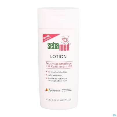 Sie sehen eine Packung Sebamed/sebapharma Lotion 200ml, Produktbild: 01 Sebamed/sebapharma Lotion 200ml, A-Nr.: 0284641 - 01