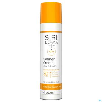 Sie sehen eine Packung Sonnenprodukte Siriderma Sonnencreme Lsf30 Ohne Duftstoffe 100ml, Produktbild: 01 Sonnenprodukte Siriderma Sonnencreme Lsf30 Ohne Duftstoffe 100ml, A-Nr.: 5452652 - 01