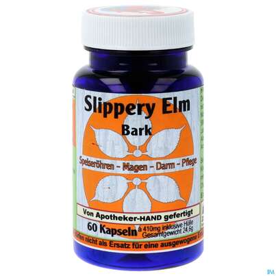 Sie sehen eine Packung Slippery Elm Bark Caps 60st, Produktbild: 01 Slippery Elm Bark Caps 60st, A-Nr.: 3815398 - 01