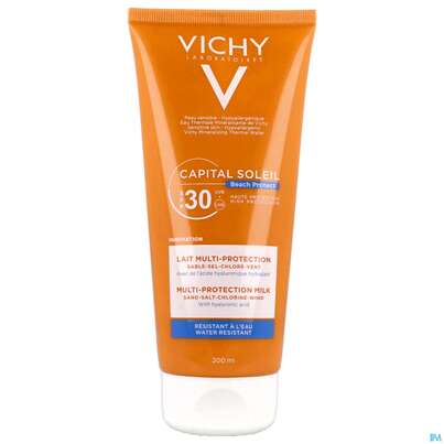 Sie sehen eine Packung Sonnenprodukte Vichy/capital Soleil Multi Protect Milch F30 200ml, Produktbild: 02 Sonnenprodukte Vichy/capital Soleil Multi Protect Milch F30 200ml, A-Nr.: 5054288 - 02