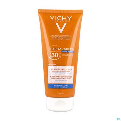 Sie sehen eine Packung Sonnenprodukte Vichy/capital Soleil Multi Protect Milch F30 200ml, Produktbild: 03 Sonnenprodukte Vichy/capital Soleil Multi Protect Milch F30 200ml, A-Nr.: 5054288 - 03