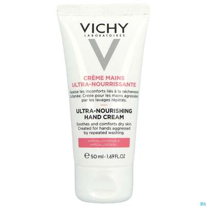 Sie sehen eine Packung Vichy Intensiv Pflegende Handcreme 50ml, Produktbild: 01 Vichy Intensiv Pflegende Handcreme 50ml, A-Nr.: 5356871 - 01