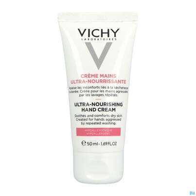 Sie sehen eine Packung Vichy Intensiv Pflegende Handcreme 50ml, Produktbild: 02 Vichy Intensiv Pflegende Handcreme 50ml, A-Nr.: 5356871 - 02