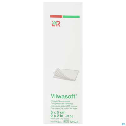 Vlieskompressen Vliwasoft 6fach/unsteril Lose 5x 5cm 100st, A-Nr.: 1372790 - 01